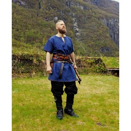 Tunique viking courte Theobald, bleu - Celtic Webmerchant