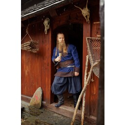 Wikinger -Tunika Roland, dunkelblau, Wolle - Celtic Webmerchant