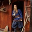 Viking tunic Roland, dark blue, wool - Celtic Webmerchant