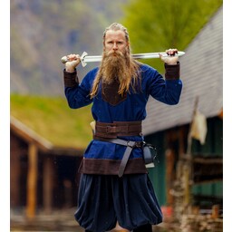 Viking Tunic Roland, mörkblå, ull - Celtic Webmerchant