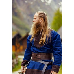 Túnica vikinga Roland, azul oscuro, lana - Celtic Webmerchant