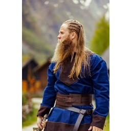 Viking tunic Roland, dark blue, wool - Celtic Webmerchant