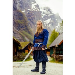 Túnica vikinga Roland, azul oscuro, lana - Celtic Webmerchant