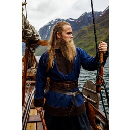 Tunique viking Roland, bleu foncé, laine - Celtic Webmerchant