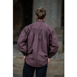 Piratenhemd mit Kragen, braun - Celtic Webmerchant