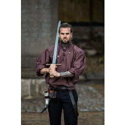 Pirate shirt with collar, brown - Celtic Webmerchant