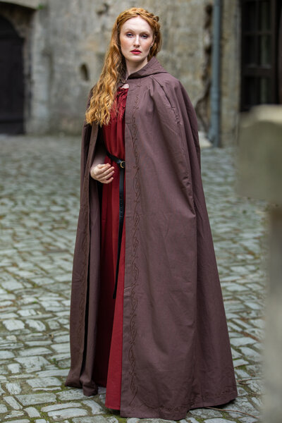 Medeltida kappa Erna, Brown - Celtic Webmerchant