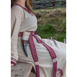 Viking belt Elina, red - Celtic Webmerchant