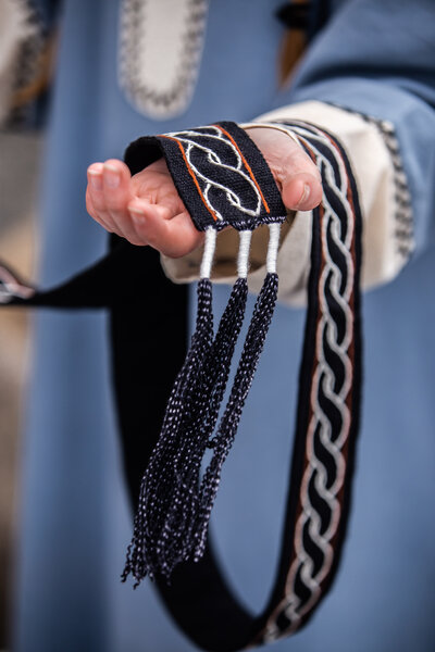 Ceinture viking elina, noir - Celtic Webmerchant