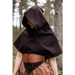 Skjoldehamm hood Halfdan, brown - Celtic Webmerchant