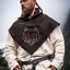 Skjoldehamm Hood Halfdan avec Wolf, Brown - Celtic Webmerchant