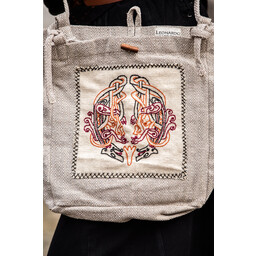 Embroidered viking bag Urnes with herringbone pattern - Celtic Webmerchant