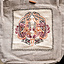 Embroidered viking bag Urnes with herringbone pattern - Celtic Webmerchant