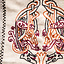 Embroidered viking bag Urnes with herringbone pattern - Celtic Webmerchant