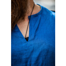 Túnica vikinga de lino halvar, azul - Celtic Webmerchant