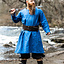 Túnica vikinga de lino halvar, azul - Celtic Webmerchant