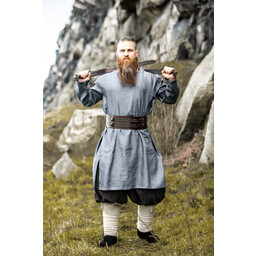 Tunik Viking Linen Halvar, Blue-Gray - Celtic Webmerchant