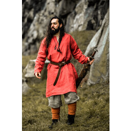 Viking tuniek Halvar linnen, rood - Celtic Webmerchant