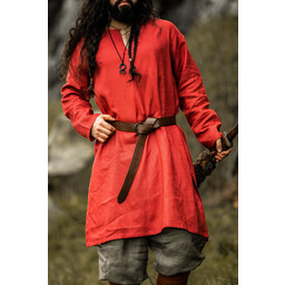 Viking tuniek Halvar linnen, rood - Celtic Webmerchant