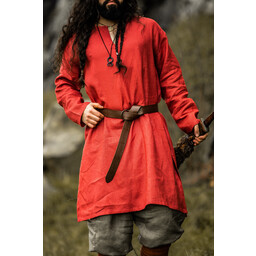Viking tunique en lin halvar, rouge - Celtic Webmerchant