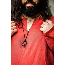 Viking tunika linned halvar, rød - Celtic Webmerchant