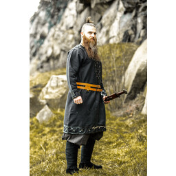 Viking tuniek Farulfr, zwart - Celtic Webmerchant