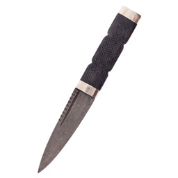 Sgian Dubh of Damascus steel - Celtic Webmerchant