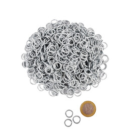 Zinc-coated chain mail rings, 1 kg - Celtic Webmerchant