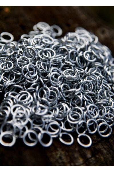 1 kg galvanized chainmail rings, unriveted, 8 mm - Celtic Webmerchant