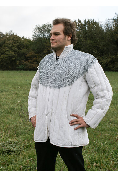 Chain mail shoulder piece, zinc-plated, 9 mm - Celtic Webmerchant