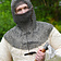 Ulfberth Coif with triangular visor, round rings - round rivets, 8 mm - Celtic Webmerchant