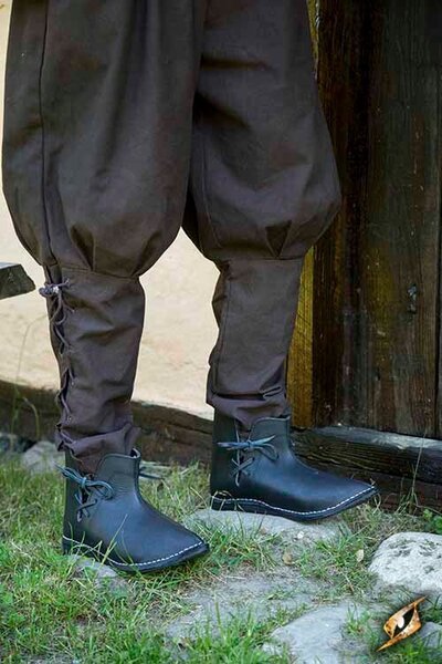 Middelalderlige ankelstøvler Galahad, sort - Celtic Webmerchant