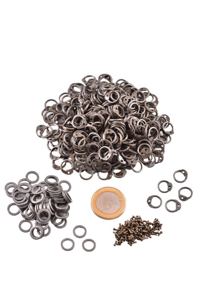 1 kg kæde mail ringe, blandede, 6 mm - Celtic Webmerchant