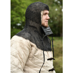 Coif with square visor, blackened, 8 mm - Celtic Webmerchant