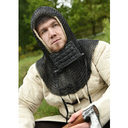 Coif with square visor, blackened, 8 mm - Celtic Webmerchant