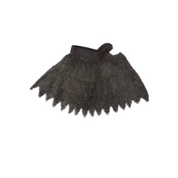 Colletin de maille dagué, anneaux plats mixtes-rivets triangle, 8mm - Celtic Webmerchant
