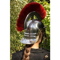 Römischer Legionärshelm mit roter Haube - Celtic Webmerchant