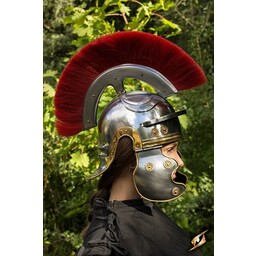 Roman legionary helmet with red crest - Celtic Webmerchant