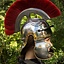 Roman legionary hjälm med röd tofs - Celtic Webmerchant
