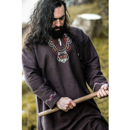 Viking tunique Wolf Fenrir, marron - Celtic Webmerchant