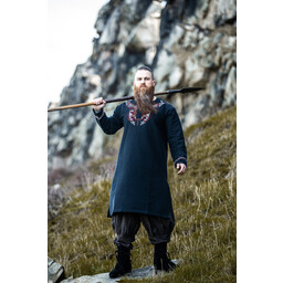 Viking tuniek Snorri, zwart-rood - Celtic Webmerchant