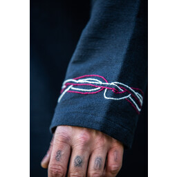 Viking tuniek Snorri, zwart-rood - Celtic Webmerchant