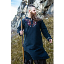 Viking tuniek Snorri, zwart-rood - Celtic Webmerchant
