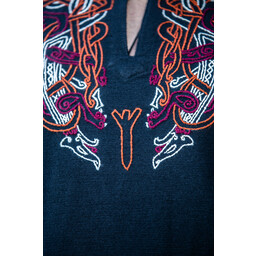 Viking tuniek Snorri, zwart-rood - Celtic Webmerchant