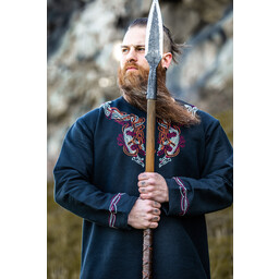 Viking tuniek Snorri, zwart-rood - Celtic Webmerchant