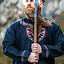 Wikinger-Tunika Snorri, schwarz-rot - Celtic Webmerchant