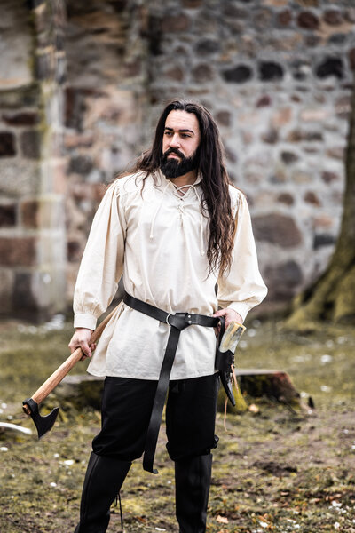 Camicia medievale William, naturale - Celtic Webmerchant