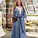 Leonardo Carbone Robe viking lagertha, bleu - Celtic Webmerchant