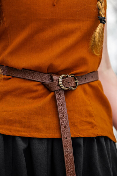 Ceinture celtique Fionn, brun clair - Celtic Webmerchant