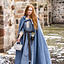 Middeleeuwse mantel Mila, wol, blauw - Celtic Webmerchant